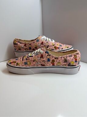 RARE Vans x Peanuts Authentic "Dance Party" Pink Sneakers -